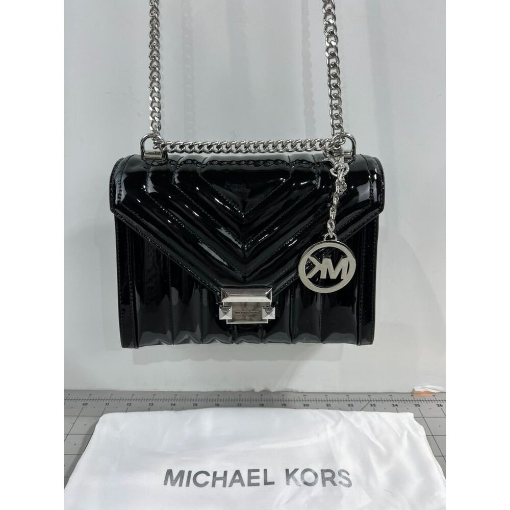 Michael Kors Whitney Medium Quilted Shoulder Bag Accordion Chain Crossbody Purse